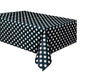 Black Polka Dot Plastic Table Cover