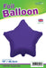 19'' Packaged Star Purple Foil Balloon
