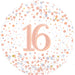 18'' Sparkling Fizz 16th Birthday White & Rose Gold