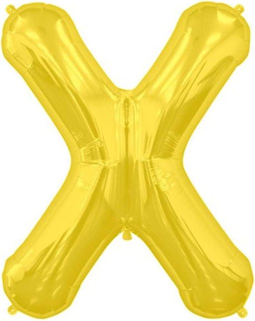 34'' Super Shape Foil Letter X - Gold