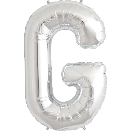 34'' Super Shape Foil Letter G - Silver