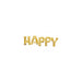 Gold Happy Air Fill Balloon 66Cm X 22Cm