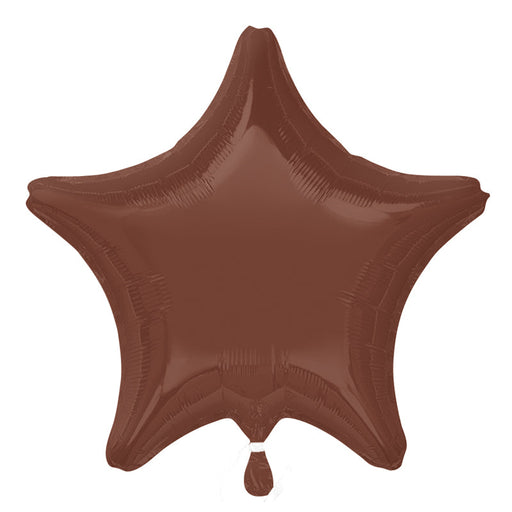 19'' Star Chocolate Brown Plain Foil