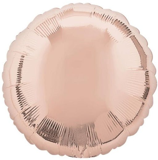 18 Inch Round Rose Gold Plain Foil (Flat)