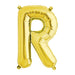 16'' Foil Letter R - Gold Packaged Air Fill