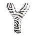 34'' Super Shape Foil Letter Y - Zebra