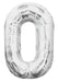Giant Silver Foil Number '0' Balloon