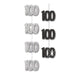 Glitz Black 100 Hanging Decoration 52Cm 6pk