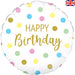 18'' Pastel Dots Happy Birthday 