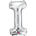 16'' Foil Letter E - Silver Packaged Air Fill (Anagram)