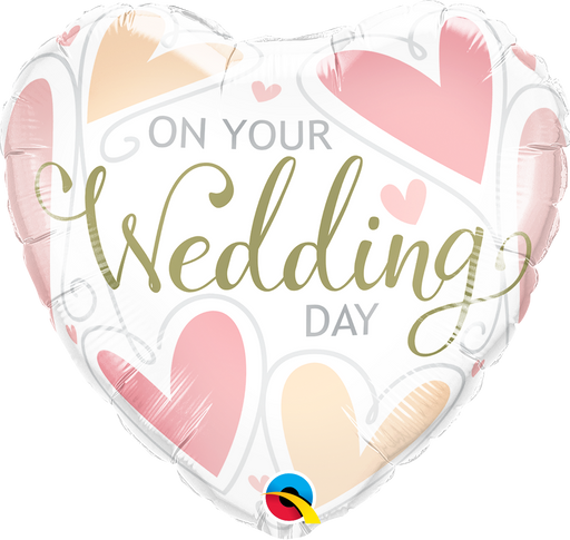 18'' Heart On Your Wedding Day Foil Balloon