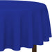 Marine Blue Round Plastic Tablecover 213 Dia