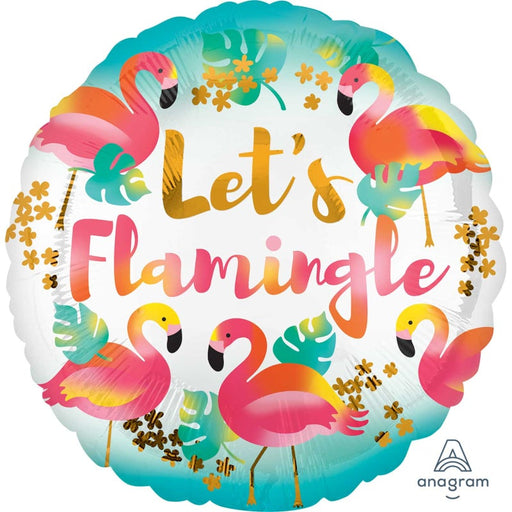 18'' Lets Flamingle Foil Balloon