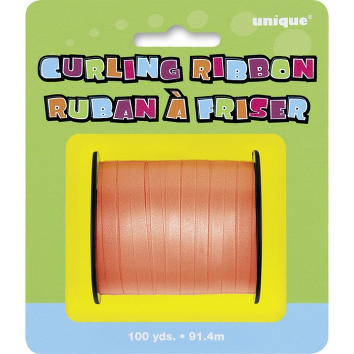 Orange Balloon Curling Ribbon 91.4m (100yds)