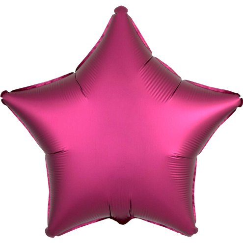 19 Inch Star Satin Pomegranate Plain Foil (Flat)