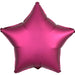 19 Inch Star Satin Pomegranate Plain Foil (Flat)