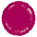 18'' Round Foil Burgundy Plain Foil