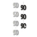 Glitz Black 90 Hanging Decoration 52Cm 6pk