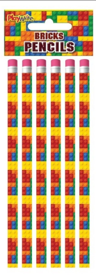Bricks 6pc Pencil Set 17cm