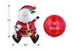 Santa Sitting Foil Balloon 50 X 60Cm