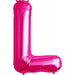 34'' Super Shape Foil Letter L - Magenta