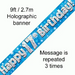 Foil Banner 17th Birthday Blue