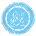 Blue Hearts Baby Shower Round Foil Balloon 18''