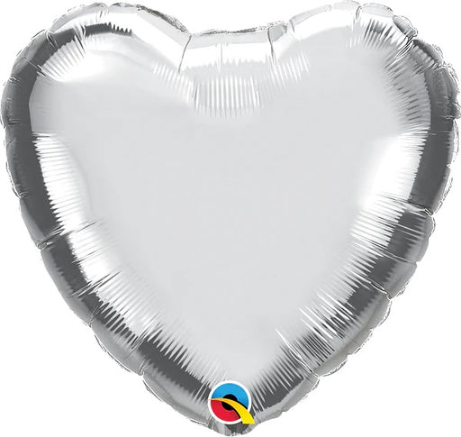 36'' Heart Silver Plain Foil