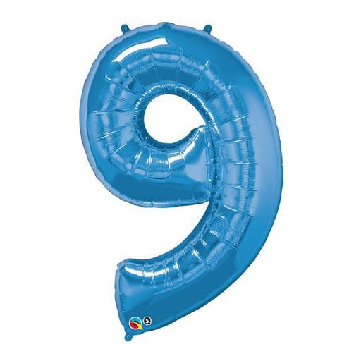 34'' Shape Foil Number 9 - Blue (Qualatex)