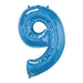 34'' Shape Foil Number 9 - Blue (Qualatex)