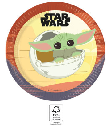 The Mandalorian 'Baby Yoda' Grogu Plates 8pk