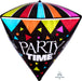 15'' Foil Diamondz Happy Birhday Party Time