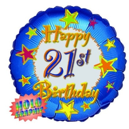 36'' Foil 21st Blue
