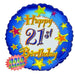 36'' Foil 21st Blue