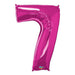 34'' Shape Foil Number 7 - Magenta (Qualatex)