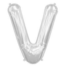 16'' Foil Letter V - Silver Packaged Air Fill