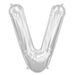 16'' Foil Letter V - Silver Packaged Air Fill