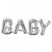 Baby Silver Air Fill Balloon 66Cm X 22Cm