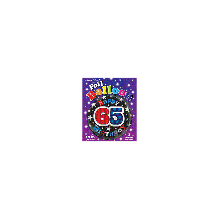 18'' Foil Happy 65th Birthday