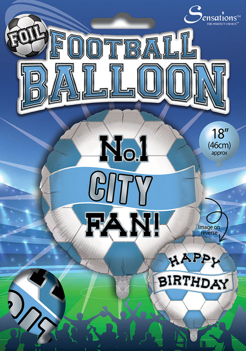 No 1 City Fan Birthday 18 Inch Foil Balloon