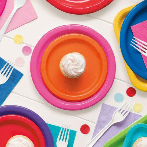 Orange Paper Dessert Plates 8pk