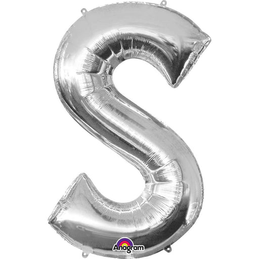 34'' Super Shape Foil Letter S - Silver (Anagram)