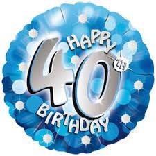 Mylar-Sparkle Blue 40th
