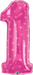 38'' Number One Pink Hearts