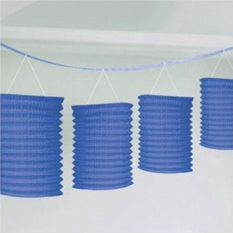 Royal Blue Paper Lantern Garland 3.65M