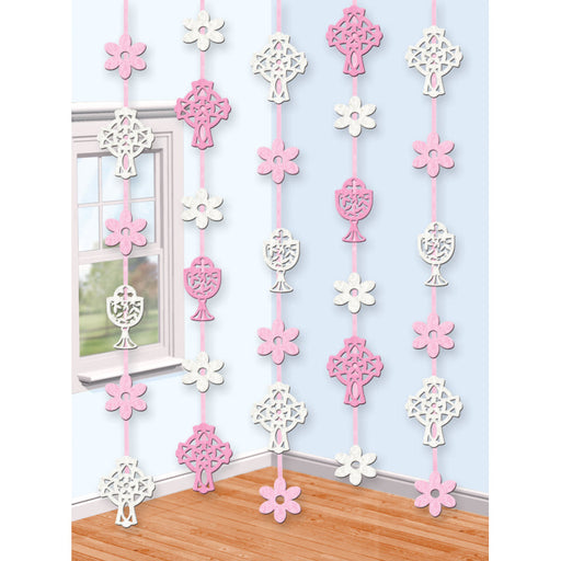 Dec Hang Shapes Felt Pink