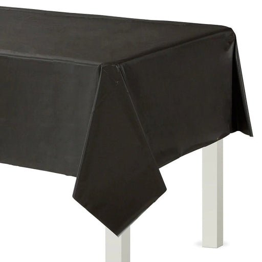 Black Plastic Tablecover 137Cm X 274Cm