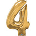 34'' Shape Foil Number 4 - Gold (Qualatex)