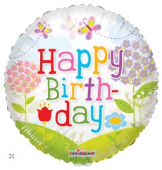 9 Inch Birthday Landscape Clear View (Flat) Mini Air Fill