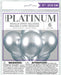 Silver Platinum 11'' Latex Balloons, 6Ct